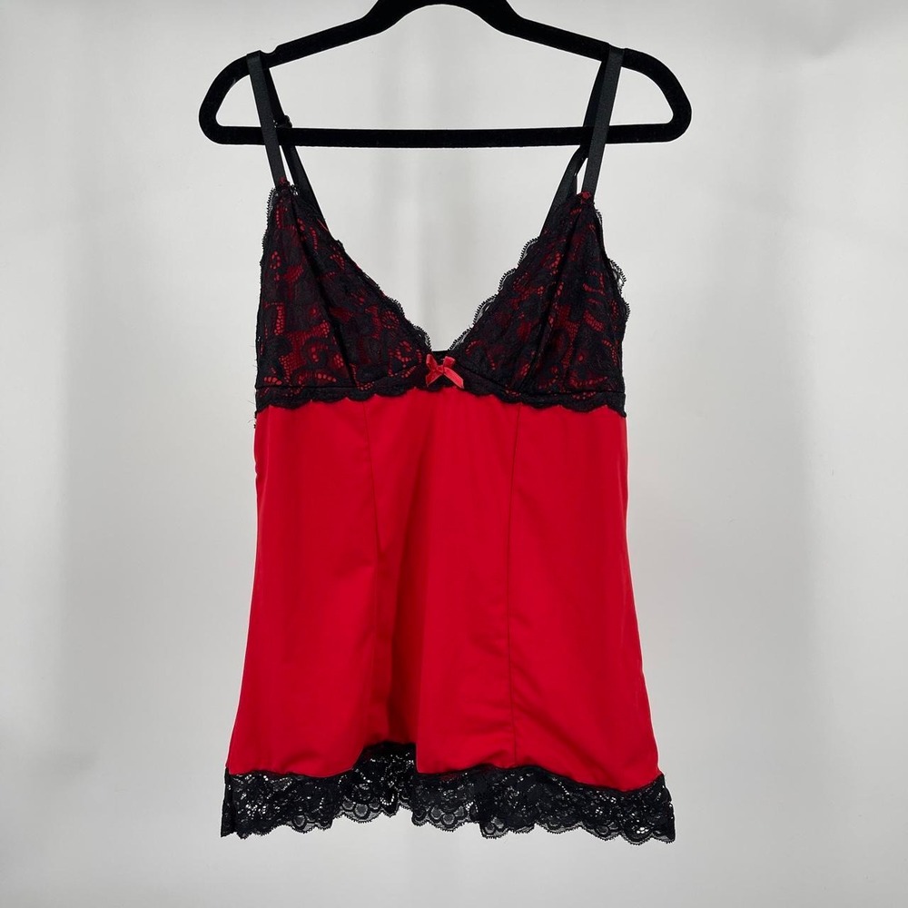 Y2K Gothic Romantic Lace Cami Tank Top Women's S Vamp Coquette Feminine Corset